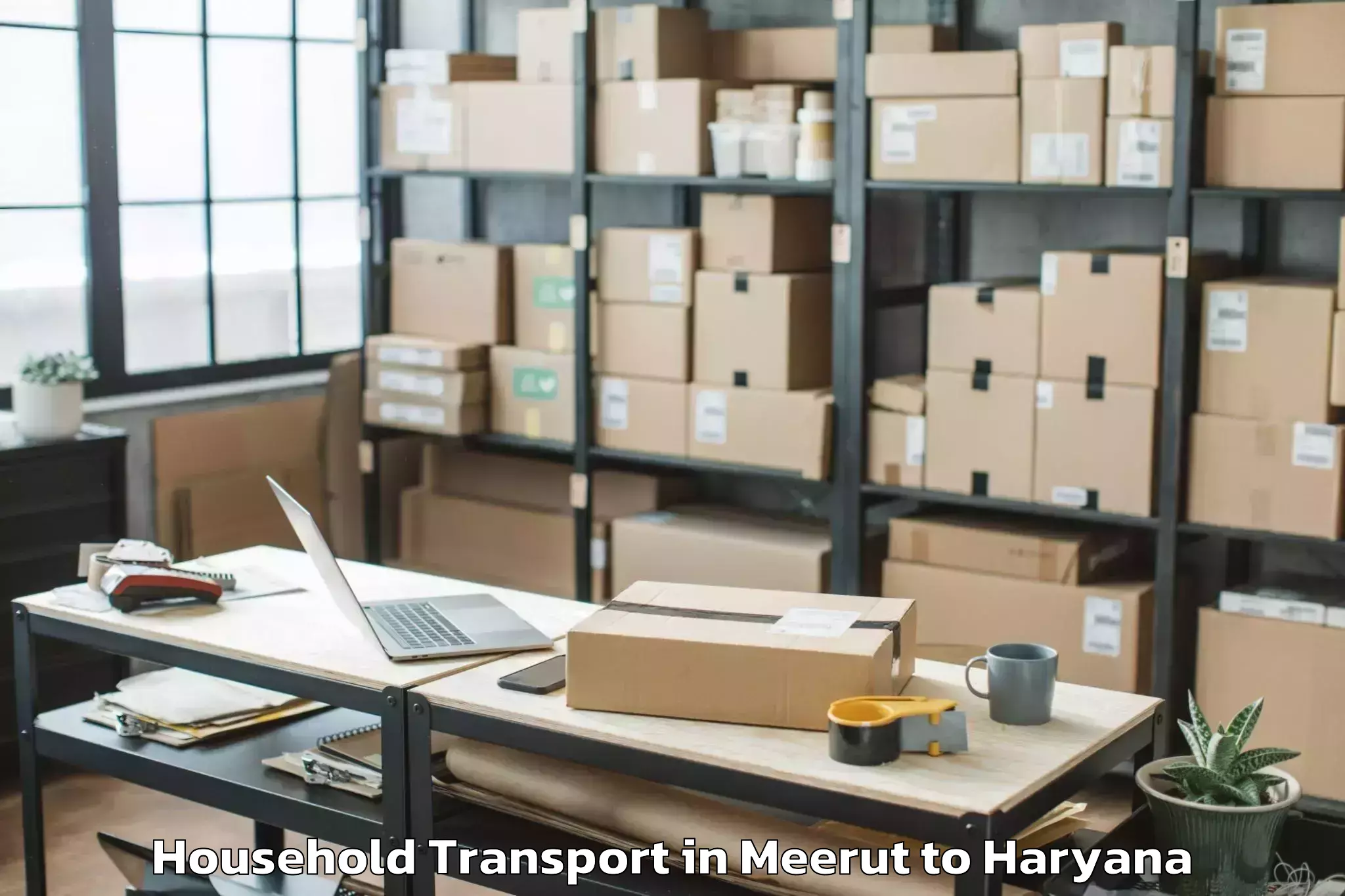 Book Meerut to Hansi Household Transport Online